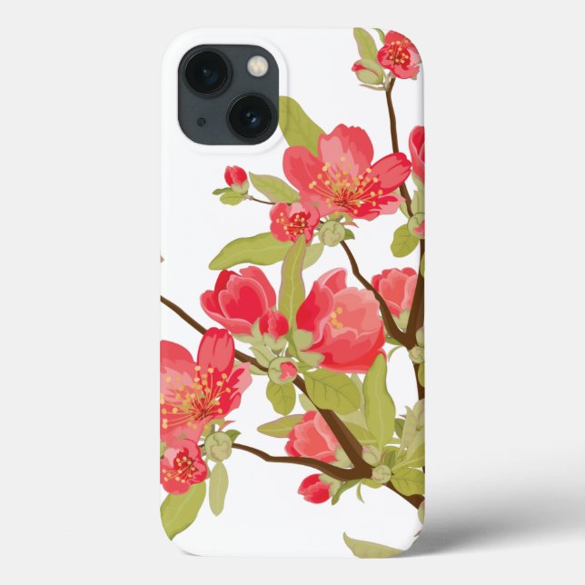 Coque ipad de fleurs d'arbre rose (Verso)