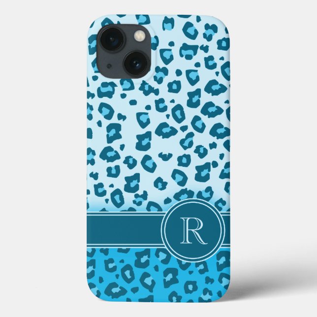 Coque ipad de monogramme poster de animal léopard (Verso)