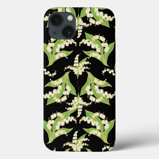 Coque ipad de style Art Nouveau, Lys on Black (Verso)