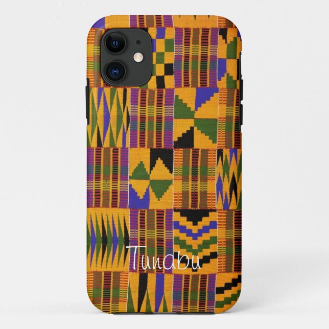 Coque ipad de tissu de Kente (Dos)