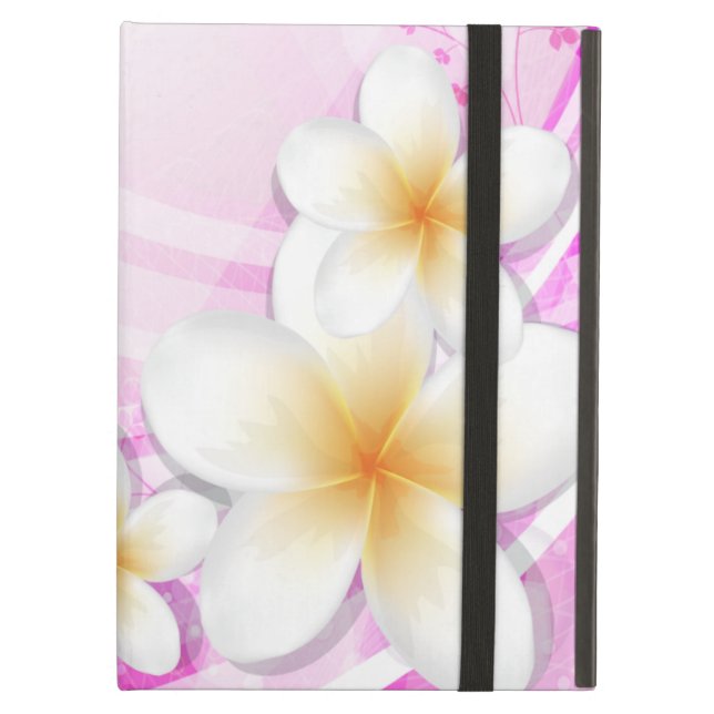 Coque ipad d'iCase de Powis de fleurs roses et (Devant fermé)
