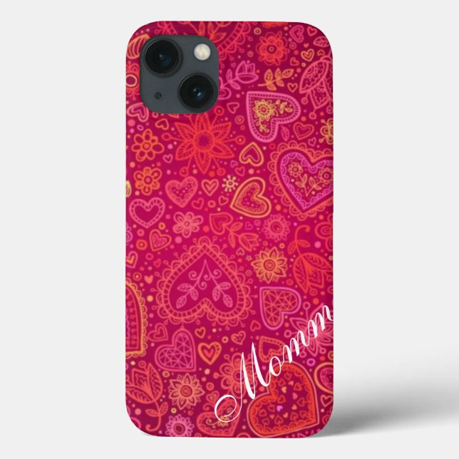 Coque ipad du coeur personnalisé de maman (Verso)
