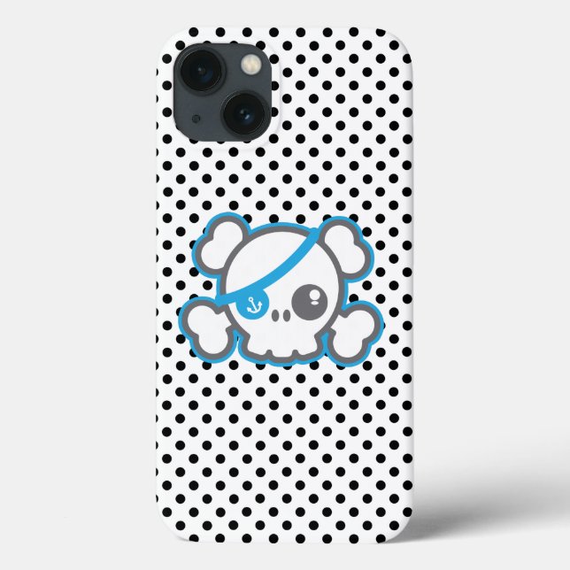 Coque ipad du crâne de Kawaii Pirate (Verso)