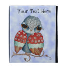 Coque ipad grincheux lunatique de hibou