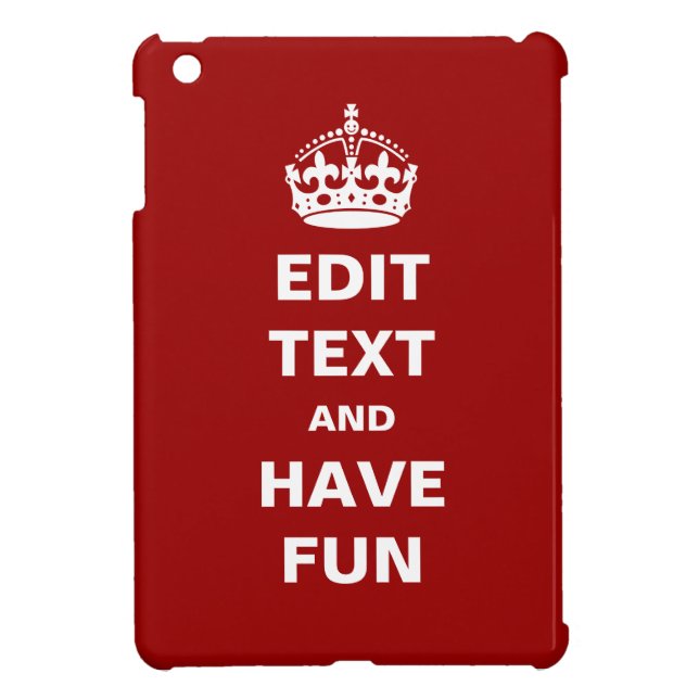 Coque iPad Mini Ajoutez votre propre texte ici ! (Dos)