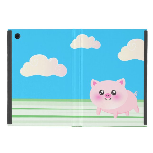 Coque iPad Mini Bande dessinée mignonne de porc (Extérieur)