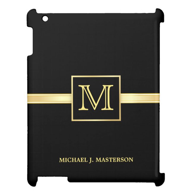 Coque iPad Mini cas de monogramme d'iPad exécutif masculin (Dos)