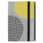 Fleurs Zen modernes - gris Jaune