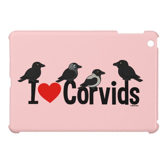 Coque iPad Mini J'aime Corvids (Dos Horizontal)