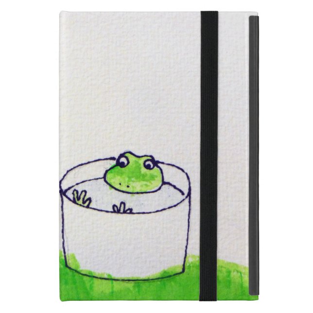 Coque iPad Mini Une grenouille et la pleine lune (Devant fermé)