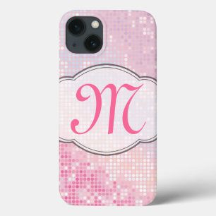 Coque ipad rose Girly de monogramme de
