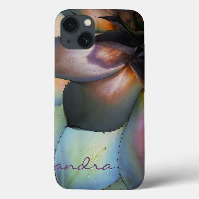 Coque ipad Succulent Blue Agave *personnalisez* (Verso)