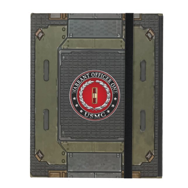 Coque iPad U.S. Marines : Adjudant un (usmc WO-1) [3D] (Devant fermé)