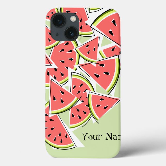 Coque ipad vert "Nom" de pastèque (Verso)