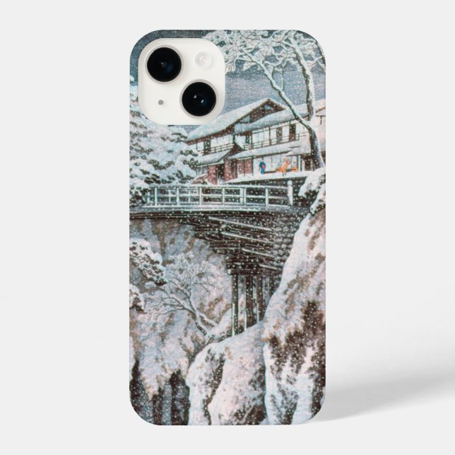 Coque iPhone 浮世絵 ukiyoe 高橋松亭 「甲州さるはし」 iPhone 14ケース (Verso)