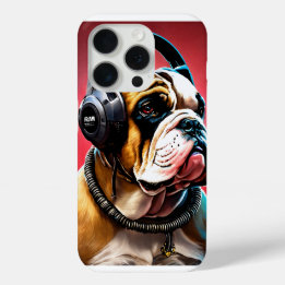 coque iPhone 15 Pro avec Bulldog Graphic