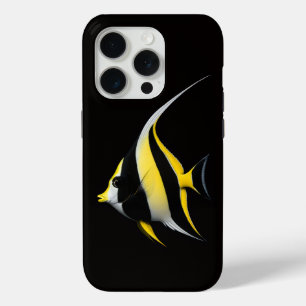 Coque iPhone 15 Pro Mate Black 4 Luxe, Poisson-ang