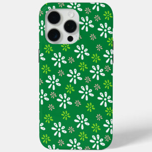 Coque iPhone 15 Pro Max Fleurs vert foncé Motif iPhone 14 Pro Max Coque