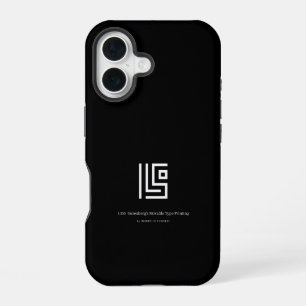 Coque iPhone 16 1450 Caractère Mobile Minimaliste Gutenberg