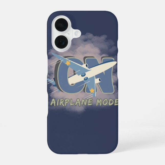 Coque iPhone 16 Airplane Mode ON – Funny Travel (Verso)