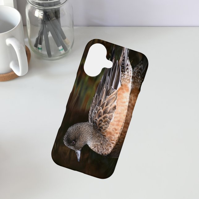 Coque iPhone 16 American Wigeon sur Pond Wildlife Photo (In Situ)