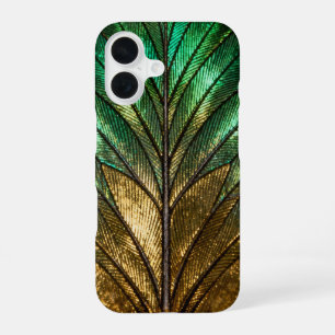 Coque iPhone 16 Anatomie d'une aile de papillon doré