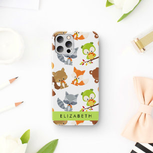 Coque iPhone 16 Animaux des Bois, Animaux de la Forêt, Votre Nom