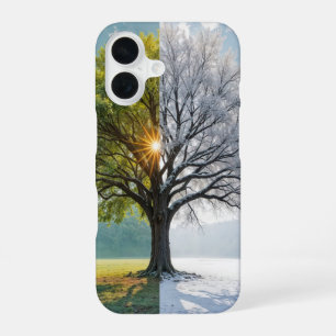 Coque iPhone 16 Arbre En Chêne En Double Saison
