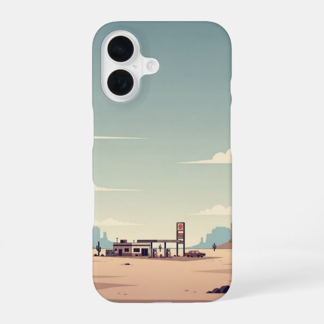 Coque iPhone 16 Arrêt de ravitaillement éloigné (Verso)