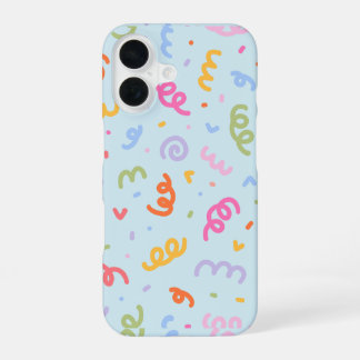Coque iPhone 16 arrière-plan amusant pastel