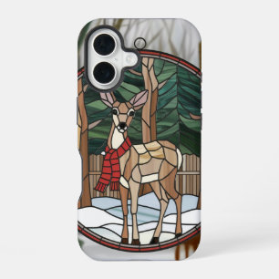 Coque iPhone 16 Art En Verre Tiré, Style Verre Tiré Art Cerf