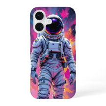 Astronaute Coloré Exploration Spatiale Galaxie Néb