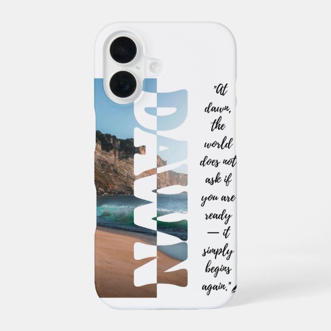 Coque iPhone 16 Aube — Recommencez simplement (Verso)