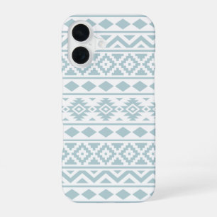 Coque iPhone 16 Aztec Essence Ptn III Canard Bleu oeuf Blanc