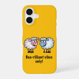 Coque iPhone 16 Baa-rilliant - Paire de moutons de dessin animé mi