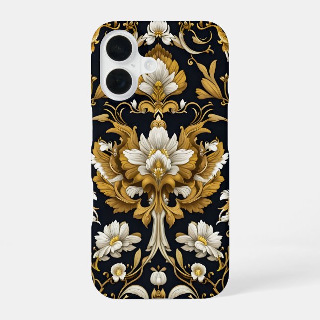 Coque iPhone 16 Baroque Floral (Verso)