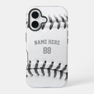 Coque iPhone 16 Baseball Personnalisé Nom et Numéro Tendance