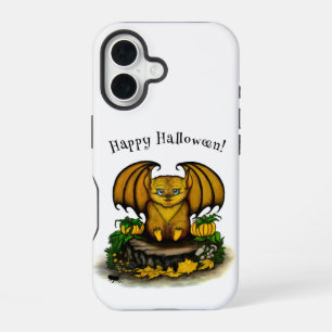 Coque iPhone 16 Bat d'Halloween mignonne