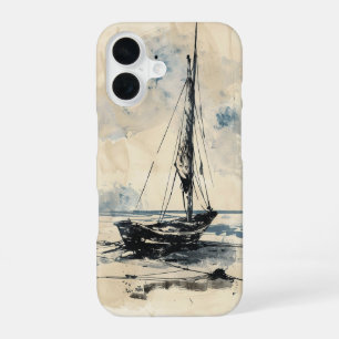 Coque iPhone 16 Bateau sur la plage