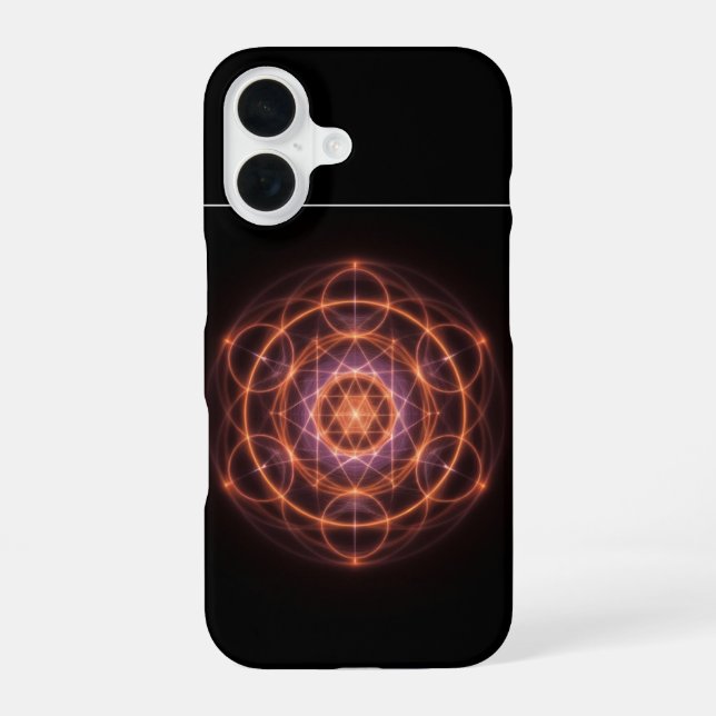 Coque iPhone 16 Boîtier de téléphone de géométrie Sacrée (Verso)