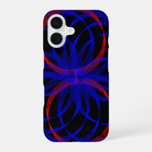 Coque iPhone 16 Boîtier iPhone 16 couleur double myrtille géométri