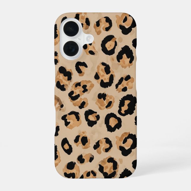 Coque iPhone 16 Boîtier Iphone "impression léopard" (Verso)