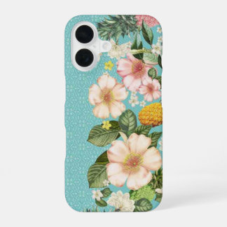 Coque iPhone 16 Boîtier iPhone Turquoise Hawaïen Tropical