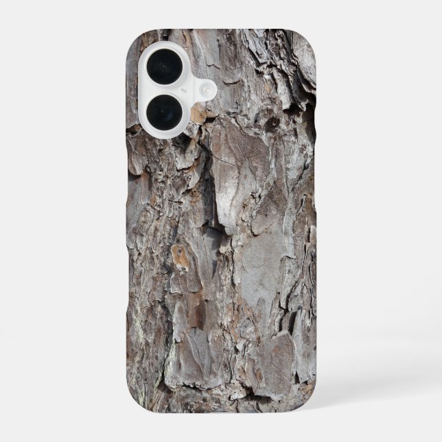 Coque iPhone 16 Boîtier téléphonique à écorce d'arbre (Verso)