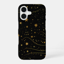 Boîtier téléphonique céleste Gold Starry Night