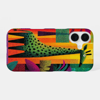 Coque iPhone 16 Boîtier téléphonique Jungle Pop Giraffe