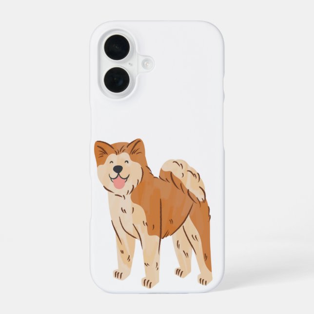 Coque iPhone 16 Boîtier téléphonique pour chien souple mou (Verso)