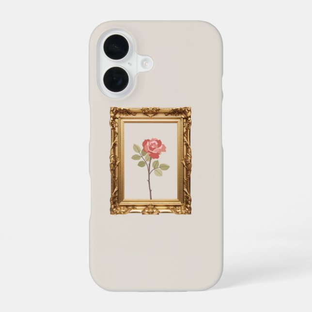 Coque iPhone 16 Boîtier téléphonique Rose esthétique (Verso)