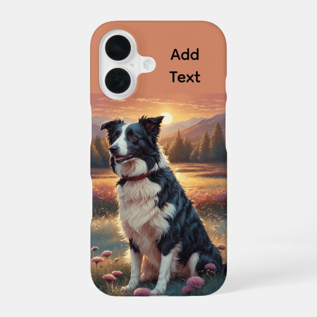 Coque iPhone 16 Border Collie Shepherd Dog (Verso)
