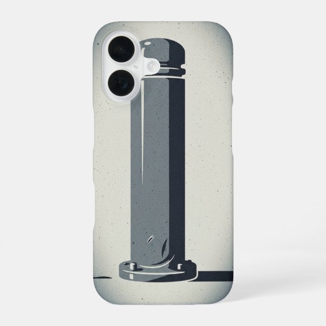 Coque iPhone 16 Borne de rue rétro (Verso)